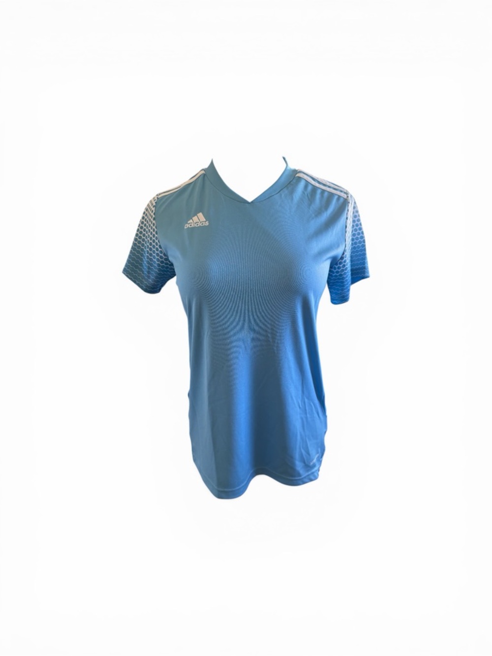 adidas Light Blue Women's Soccer Jersey with White Accents